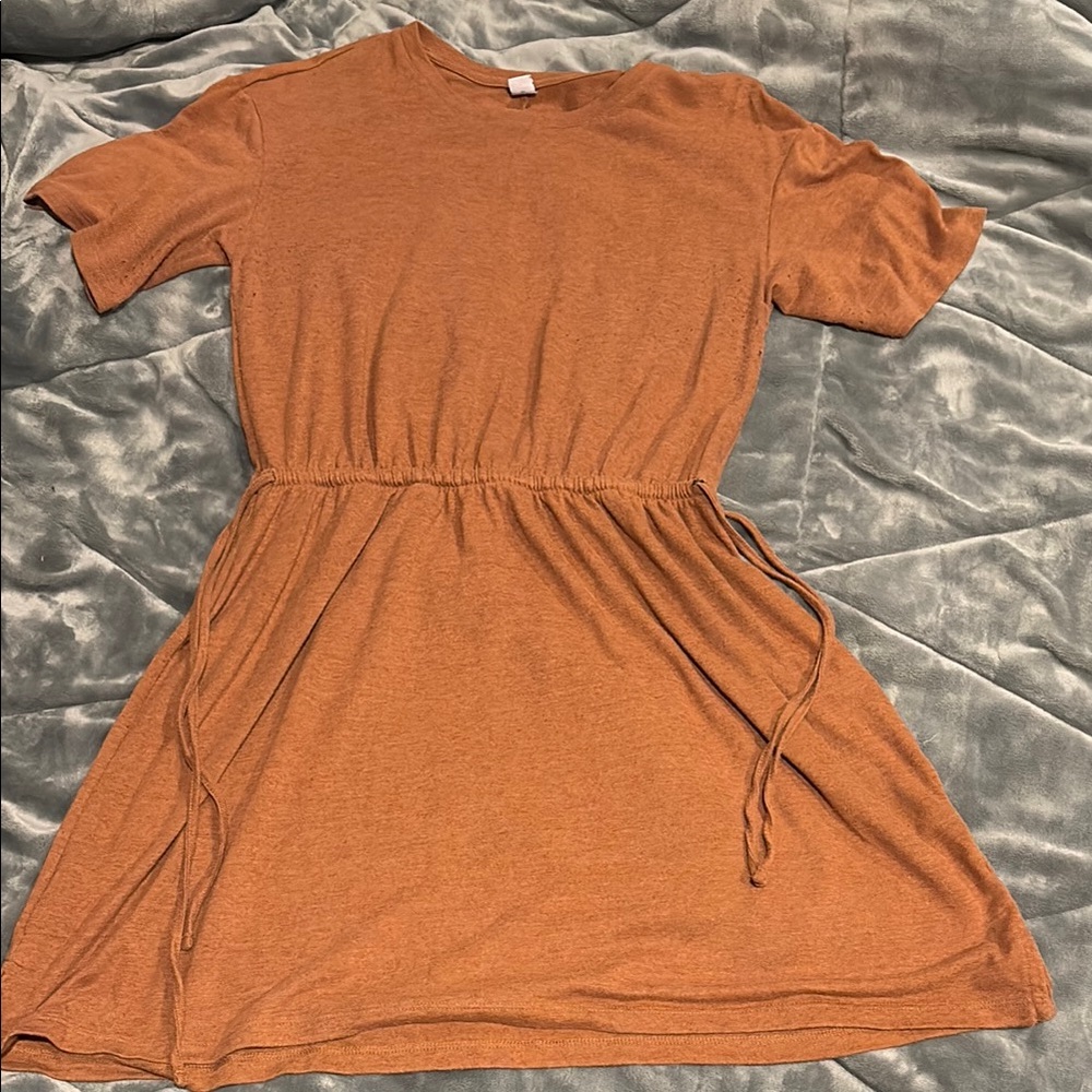 Old Navy Brown Smocked Tie Front Sundress